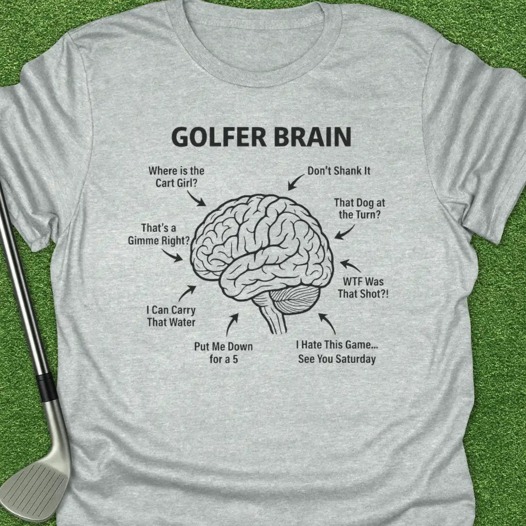Sport Grey / S Golfer Brain Where T-Shirt