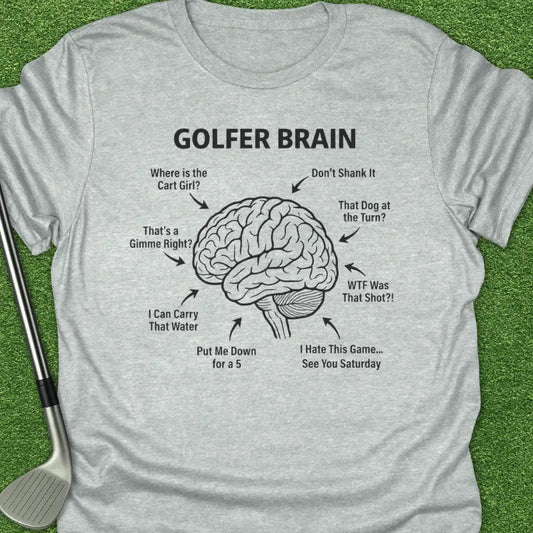 Sport Grey / S Golfer Brain Where T-Shirt
