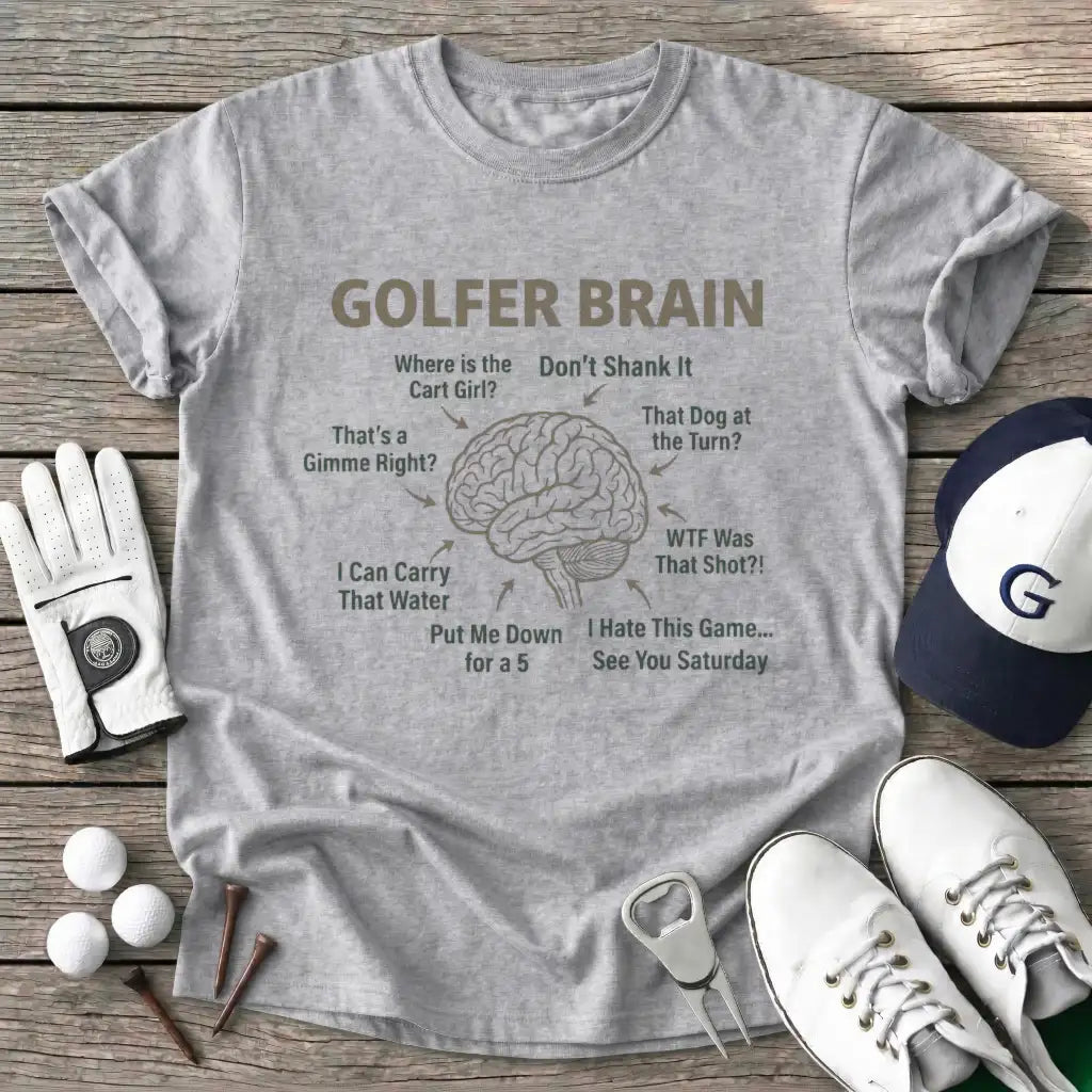 Sport Grey / S Golfer Brain Where T-Shirt
