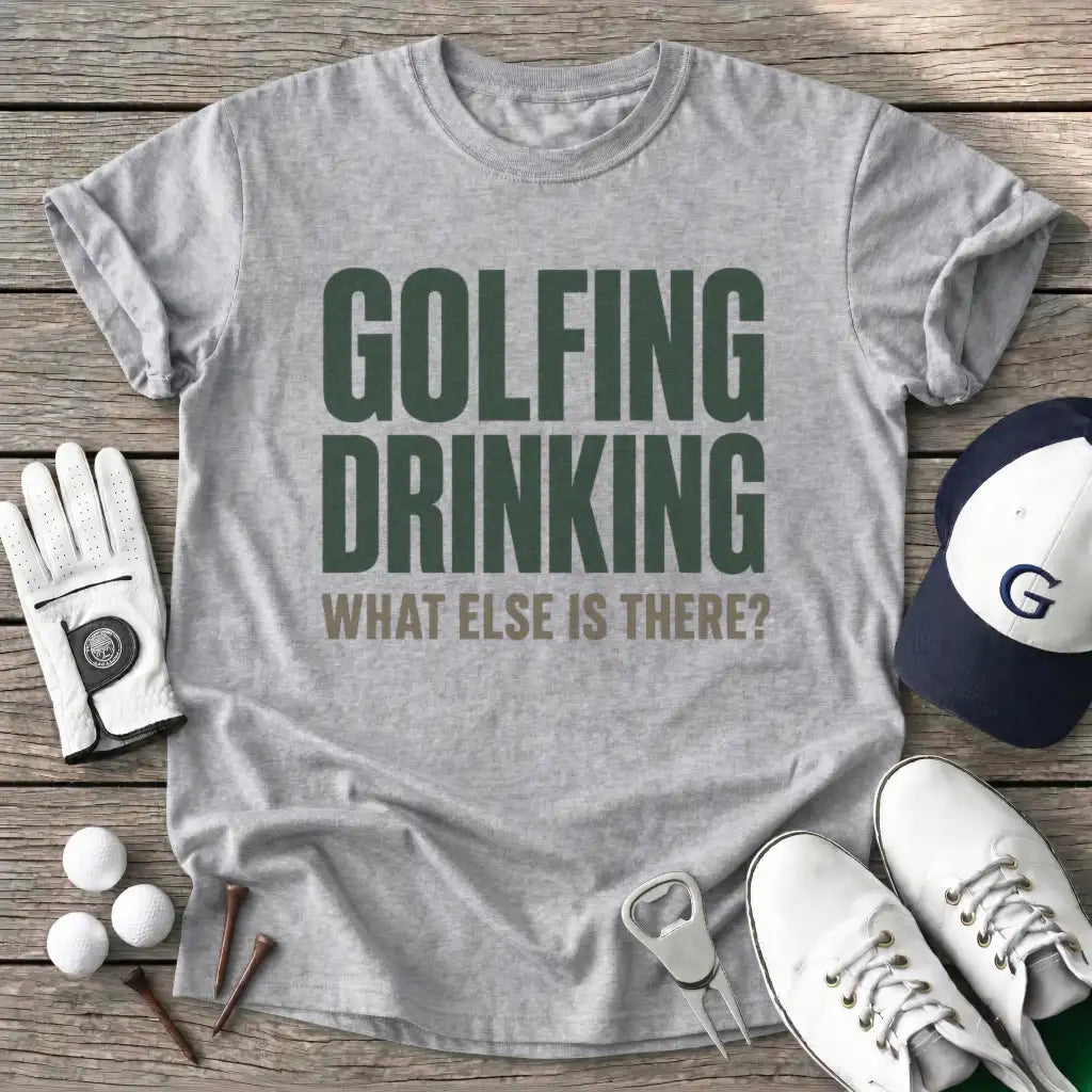 Sport Grey / S Golfing Drinking T-Shirt