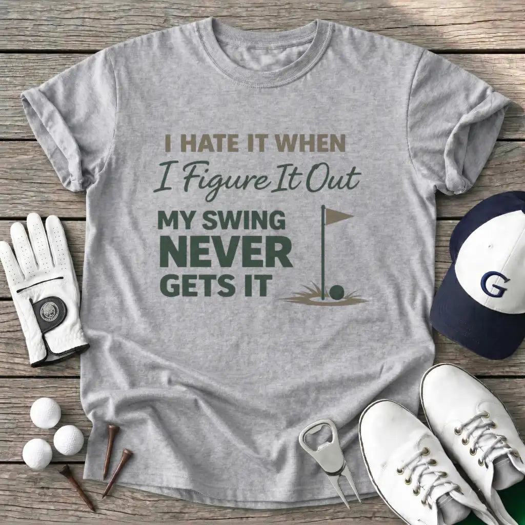 Hate When Figure T-Shirt in Sport Grey