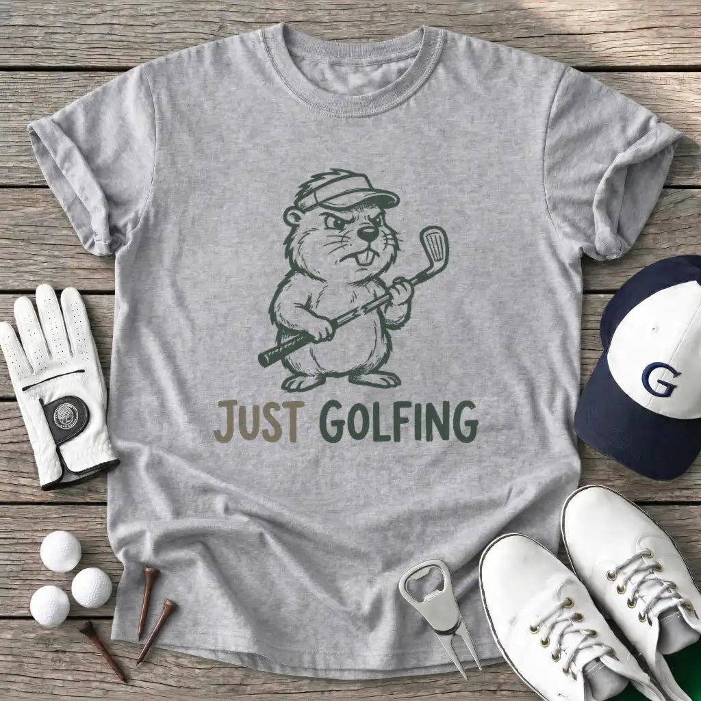 Just Golfing T-Shirt in Sport Grey