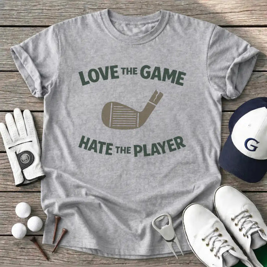 Love The Game Hate T-Shirt in Sport Grey
