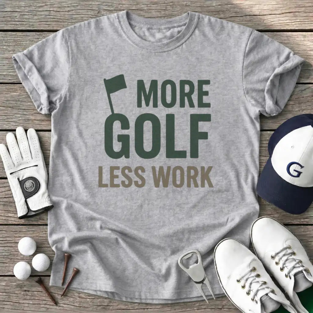 Sport Grey / S More Golf Less Work T-Shirt
