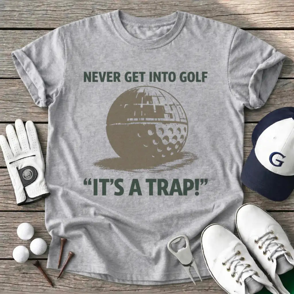 Sport Grey / S Never Get Into Golf T-Shirt