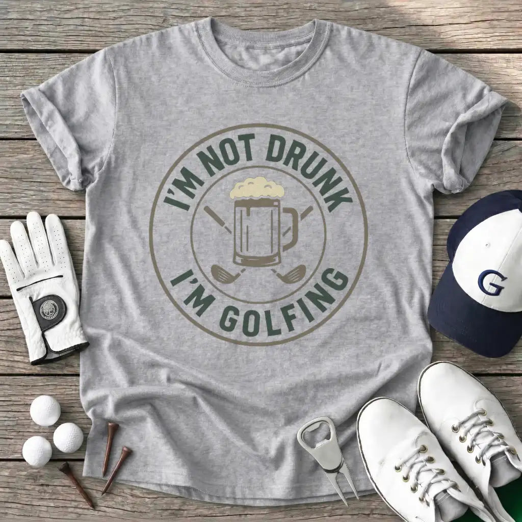 Not Drunk Golfing T-Shirt in Sport Grey