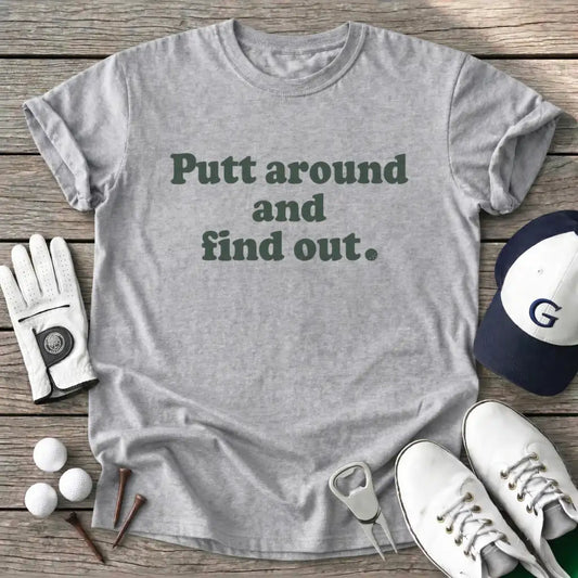 Putt Around And T-Shirt in Sport Grey