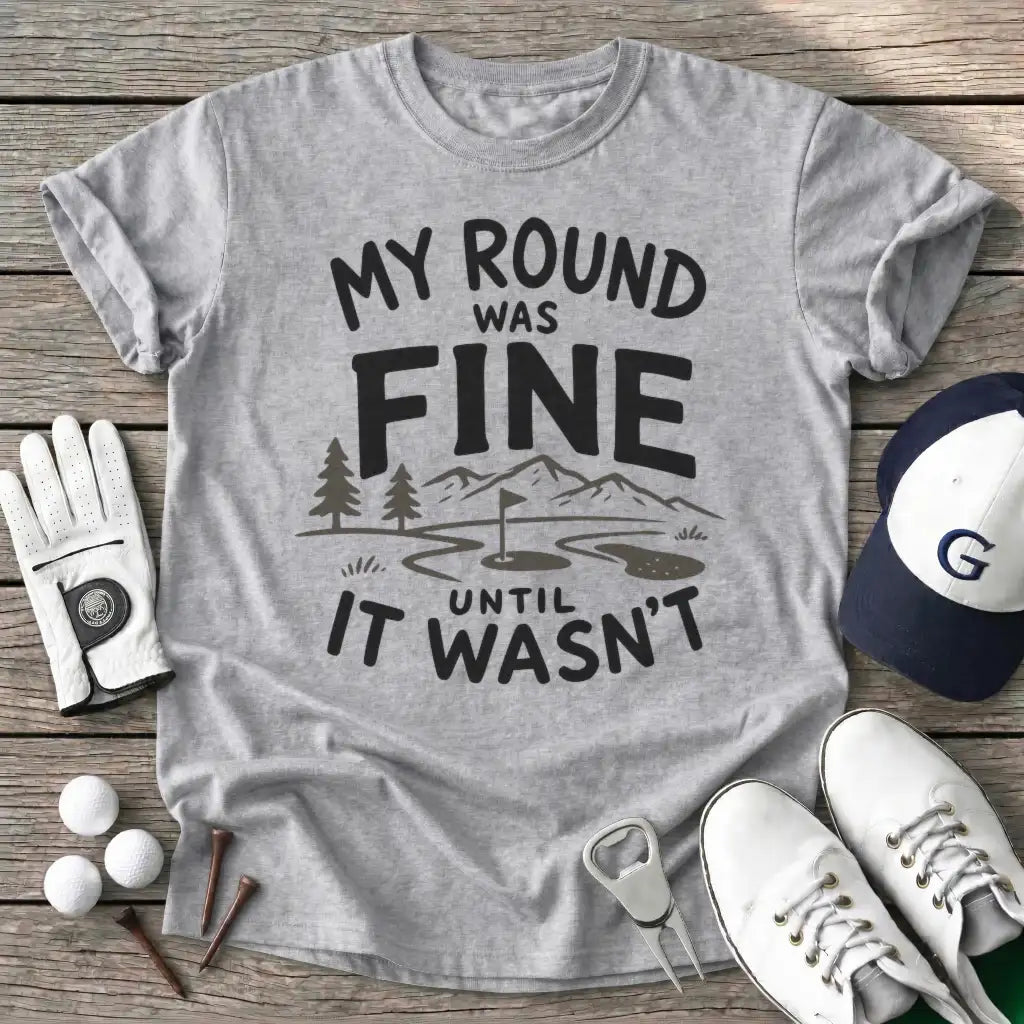 Round Was Fine T-Shirt in Sport Grey