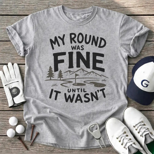 Round Was Fine T-Shirt in Sport Grey