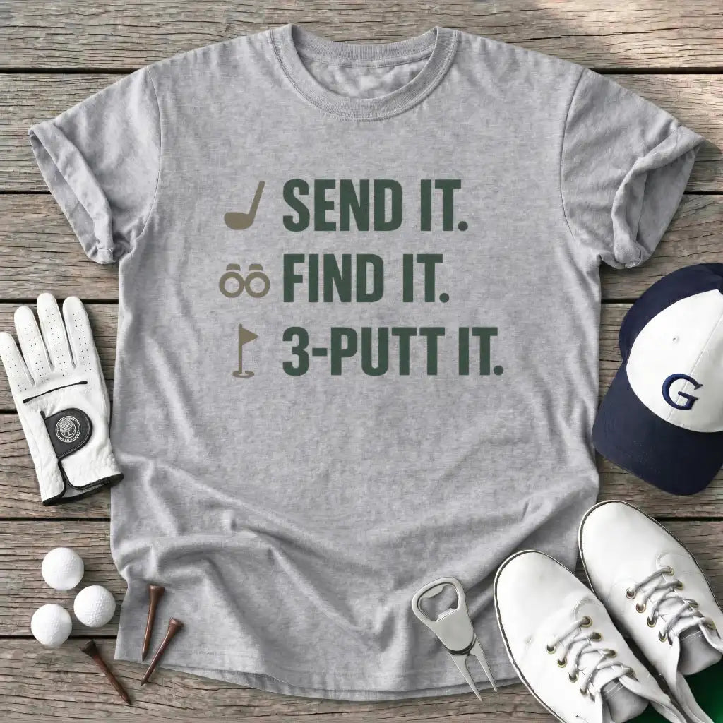 Send Find Putt T-Shirt in Sport Grey