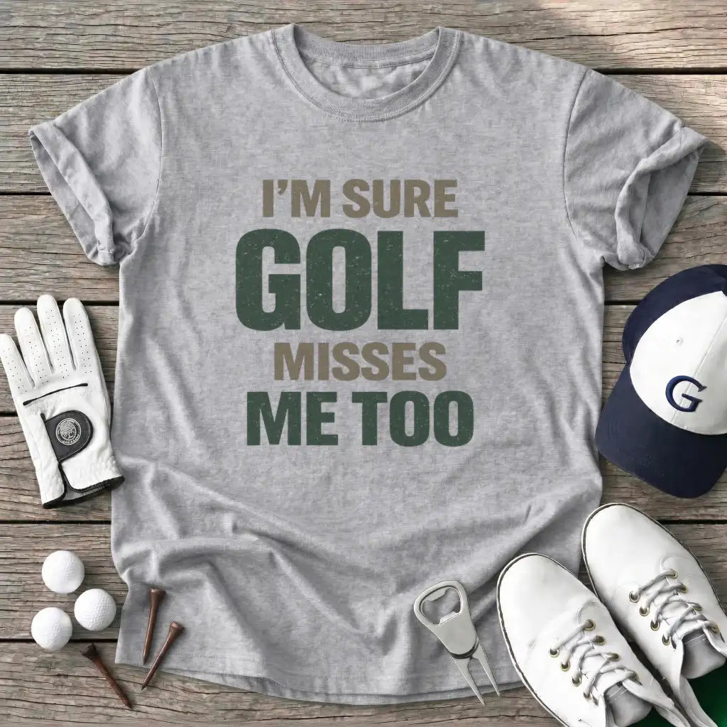 Sport Grey / S Sure Golf Misses Too T-Shirt