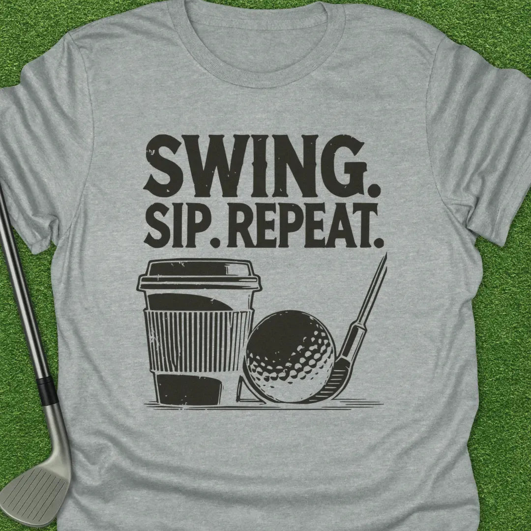 Sport Grey / S Swing Sip Repeat T-Shirt