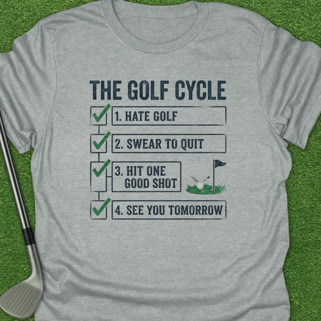 Sport Grey / S The Golf Cycle Hate T-Shirt