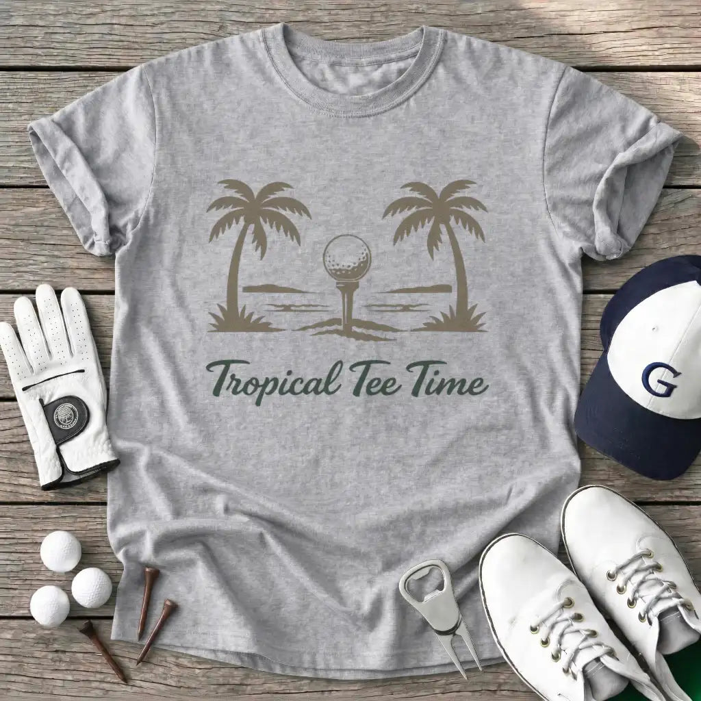 Sport Grey / S Tropical Tee Time T-Shirt
