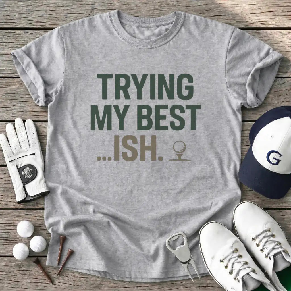 Sport Grey / S Trying Best Ish T-Shirt
