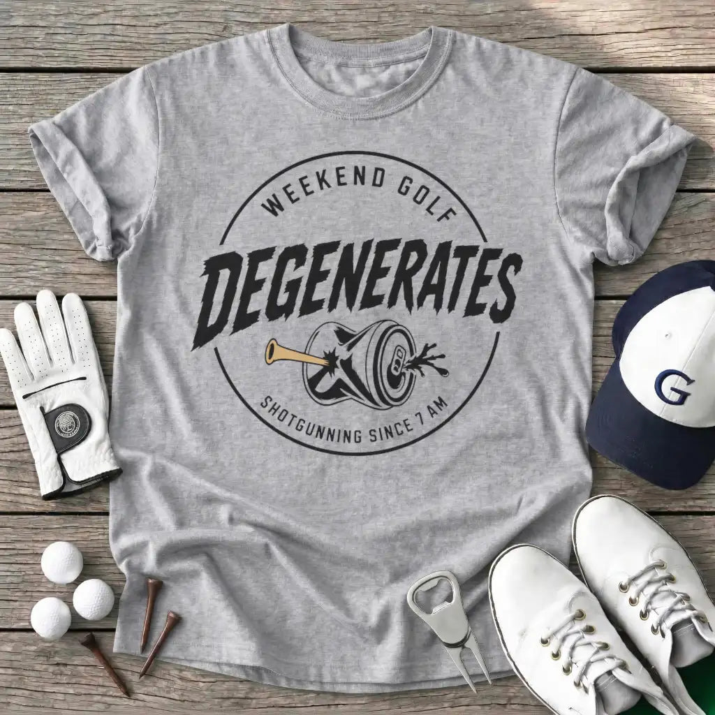 Weekend Golf Degens T-Shirt in Sport Grey