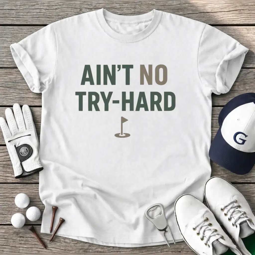 White / S Aint Tryhard T-Shirt