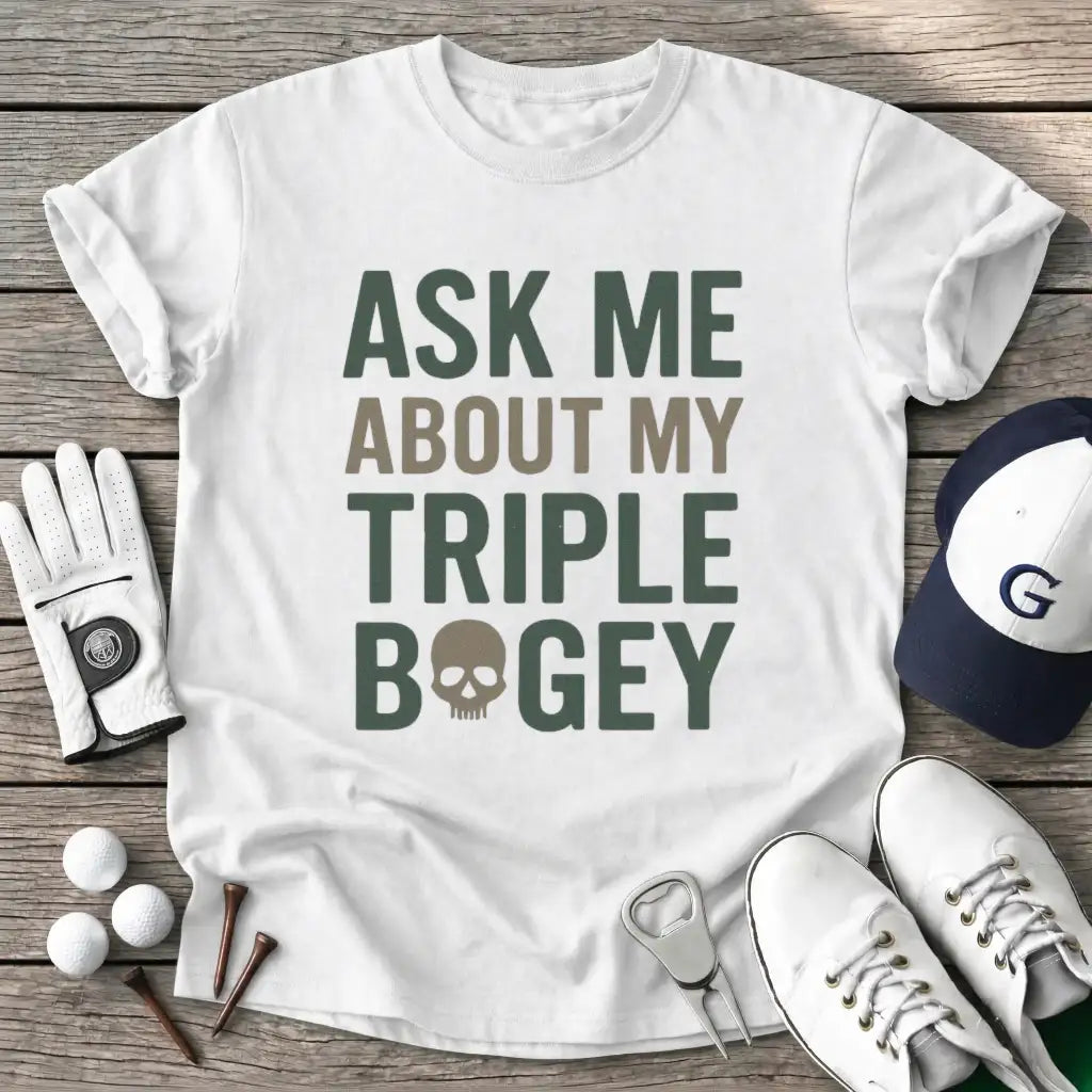 White / S Ask About Triple T-Shirt