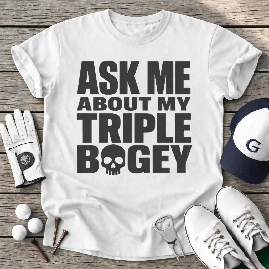 White / S Ask About Triple T-Shirt