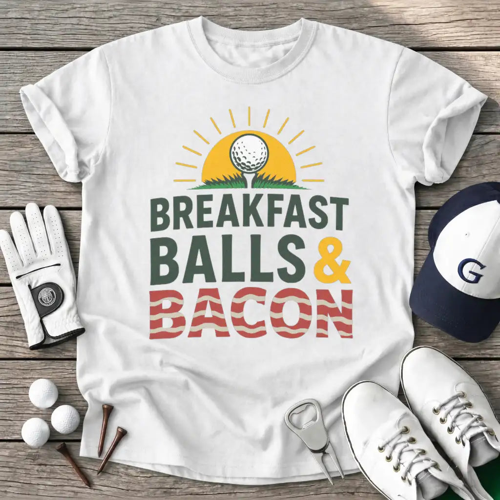 White / S Bacon Breakfast T-Shirt