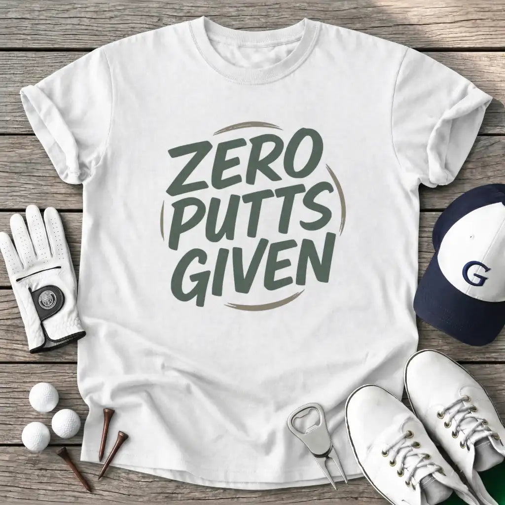 White / S Badge Zero Putts T-Shirt