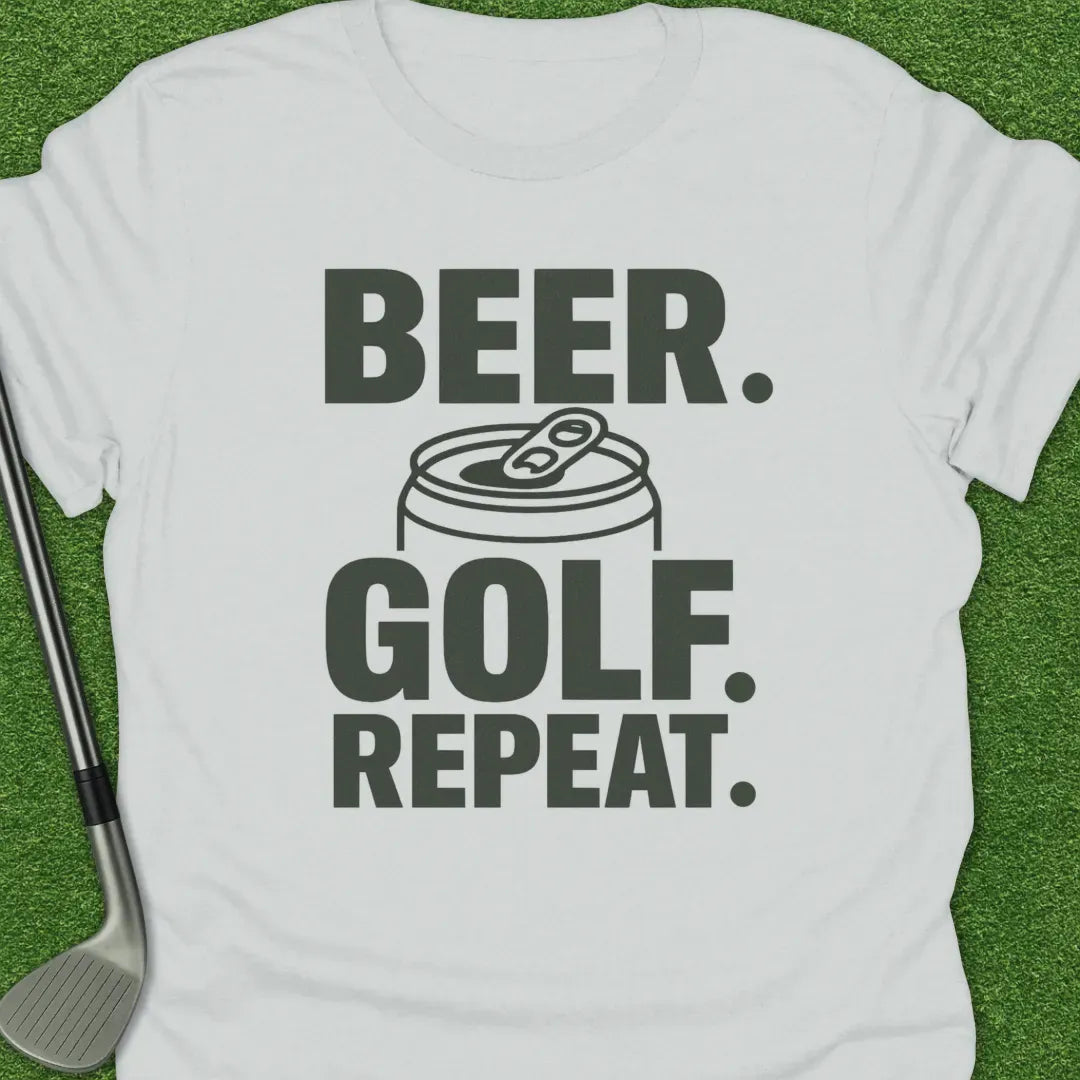 White / S Beer Golf Repeat T-Shirt