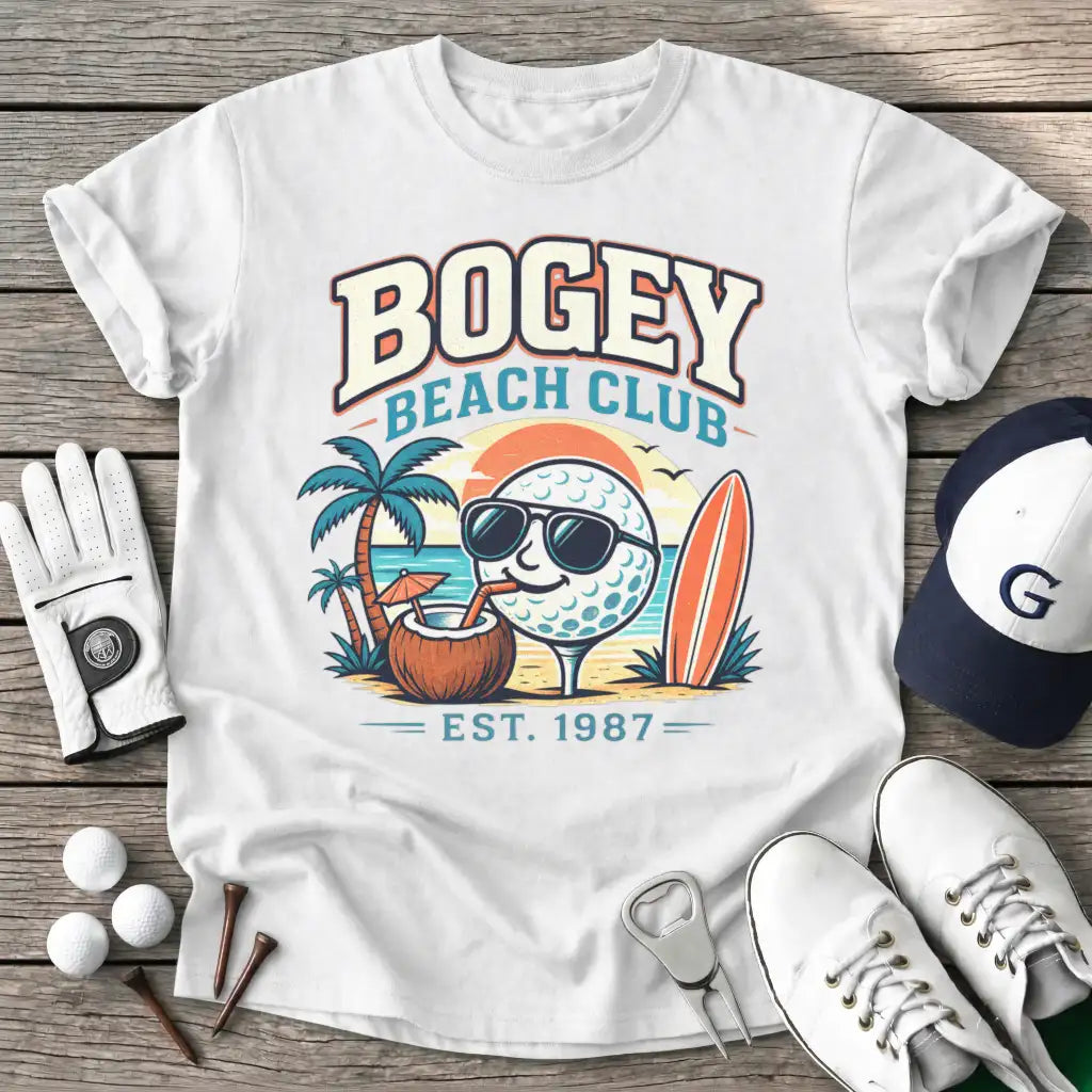 White / S Bogey Beach Club Est T-Shirt