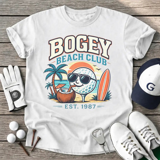 White / S Bogey Beach Club Est T-Shirt