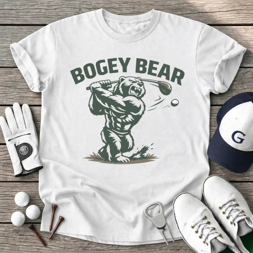 White / S Bogey Bear T-Shirt
