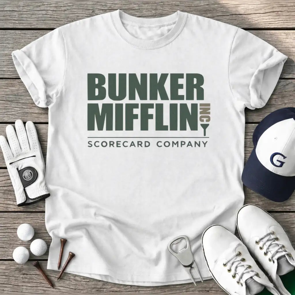 White / S Bunker Mifflin Inc T-Shirt