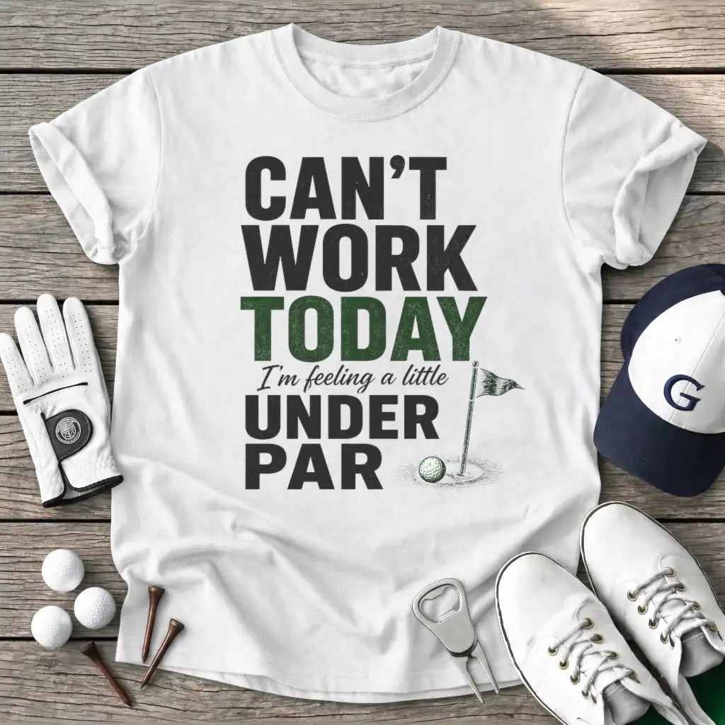 White / S Cant Work Today T-Shirt