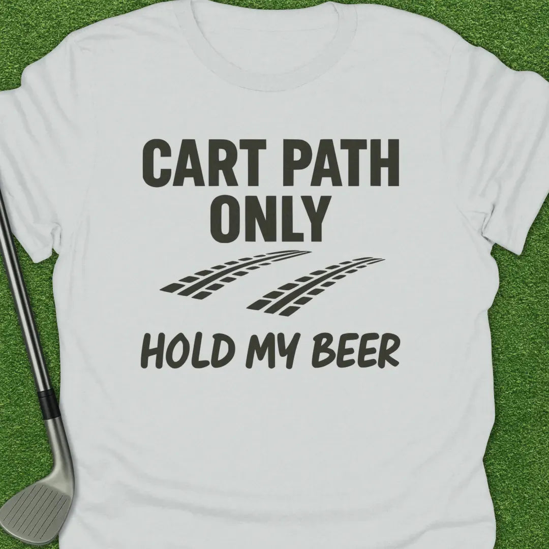 White / S Cart Path Only Hold T-Shirt