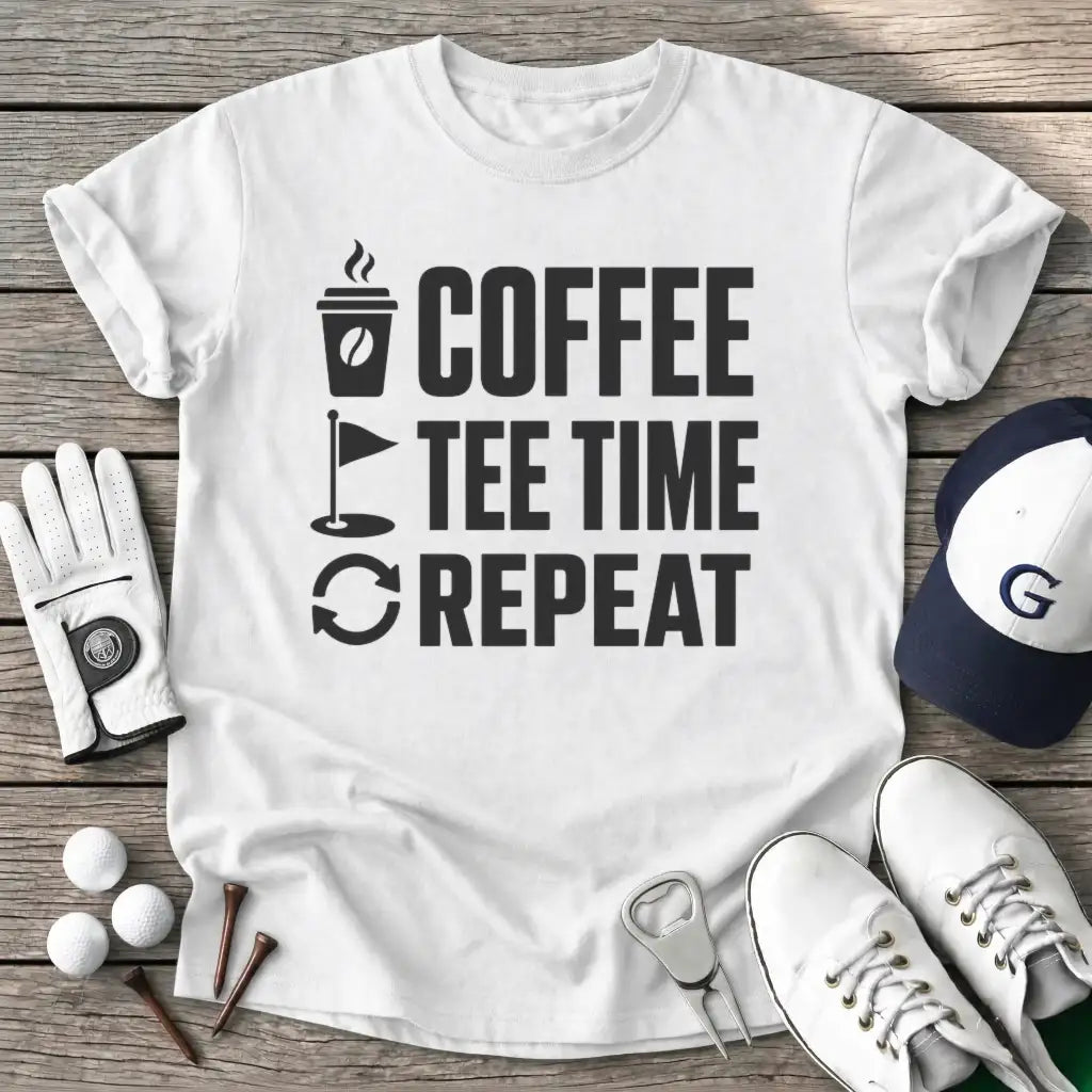 Coffee Tee Time T-Shirt in White