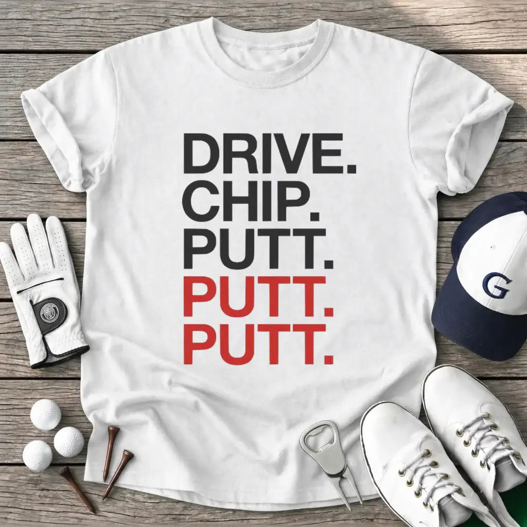 White / S Drive Chip Putt T-Shirt