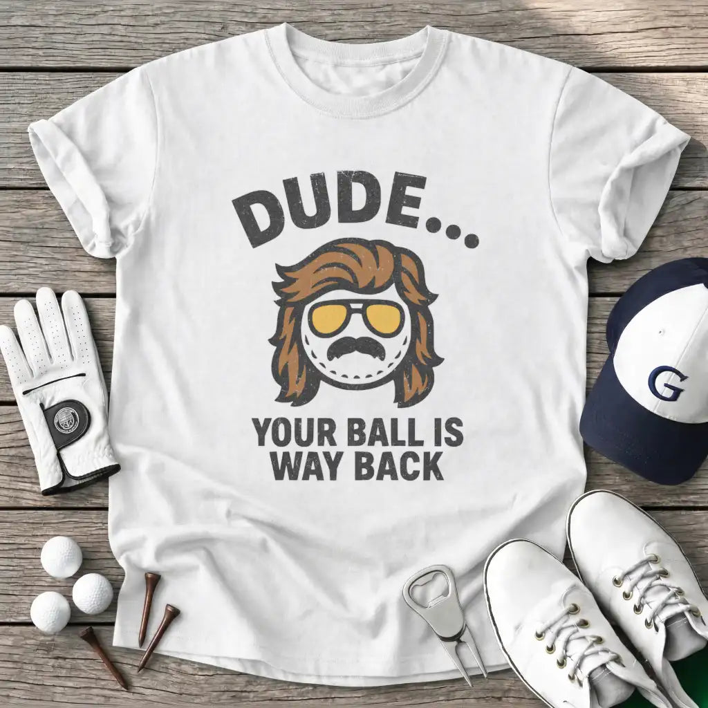 White / S Dude Your Ball Way T-Shirt