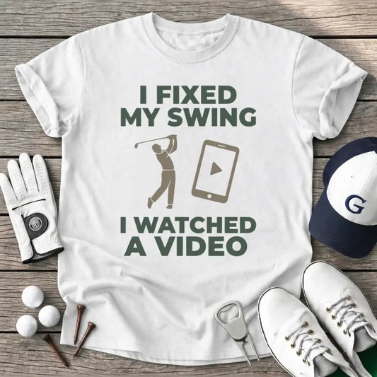 White / S Fixed Swing Watched T-Shirt