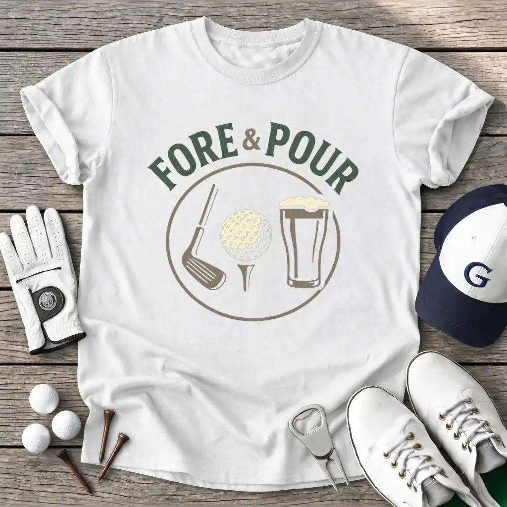 White / S Fore Pour T-Shirt
