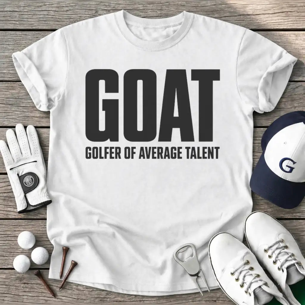 White / S Goat Golfer Average T-Shirt