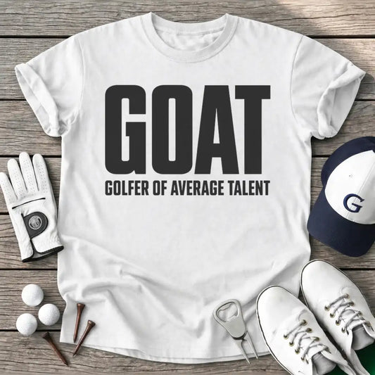 White / S Goat Golfer Average T-Shirt
