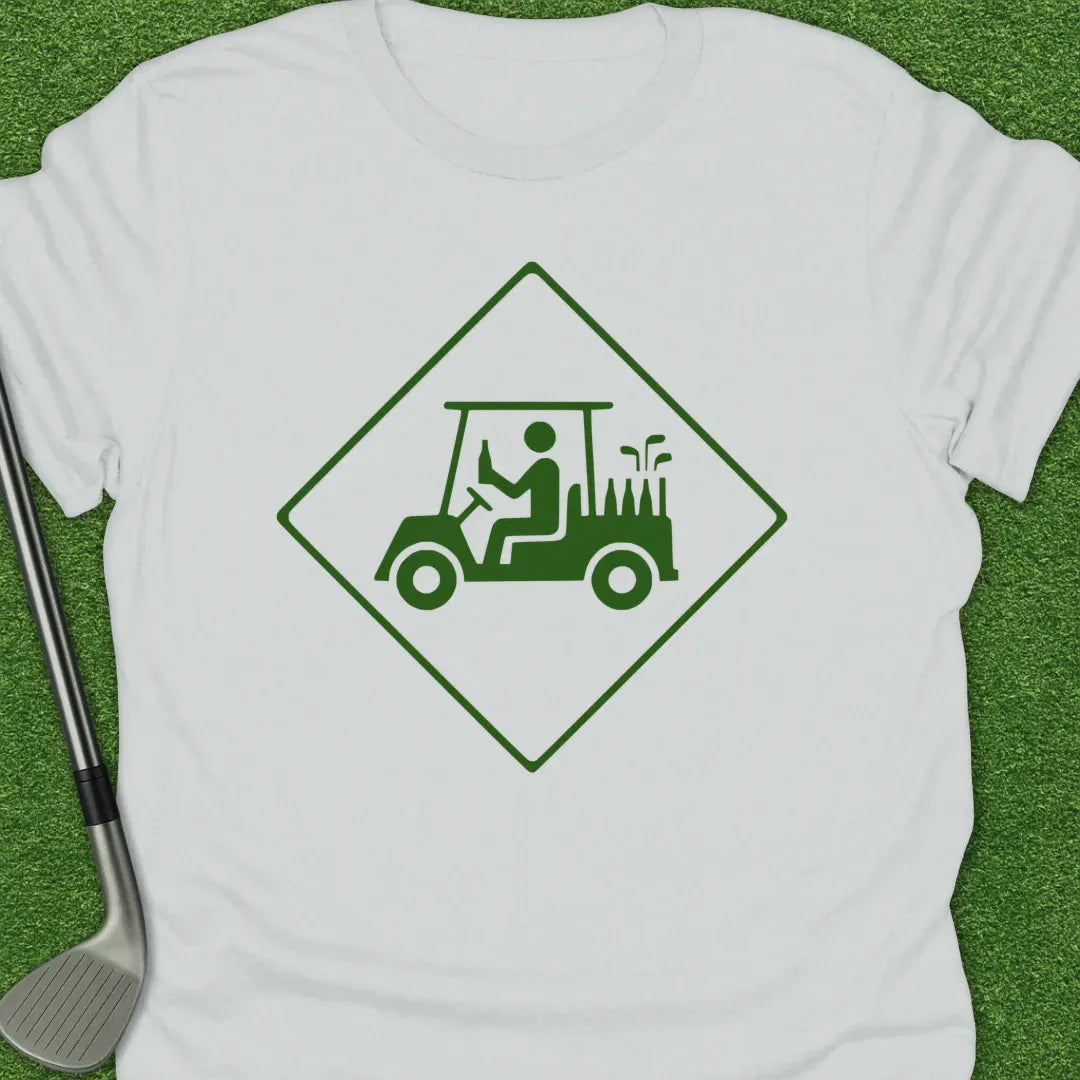 White / S Golf Cart Crossing T-Shirt