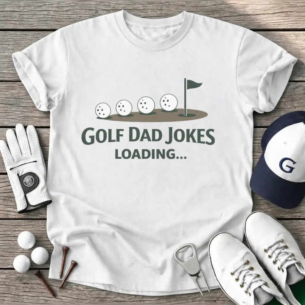 White / S Golf Dad Jokes T-Shirt