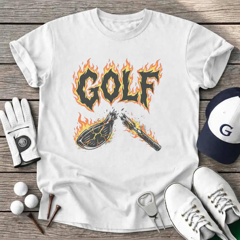 White / S Golf Fire T-Shirt
