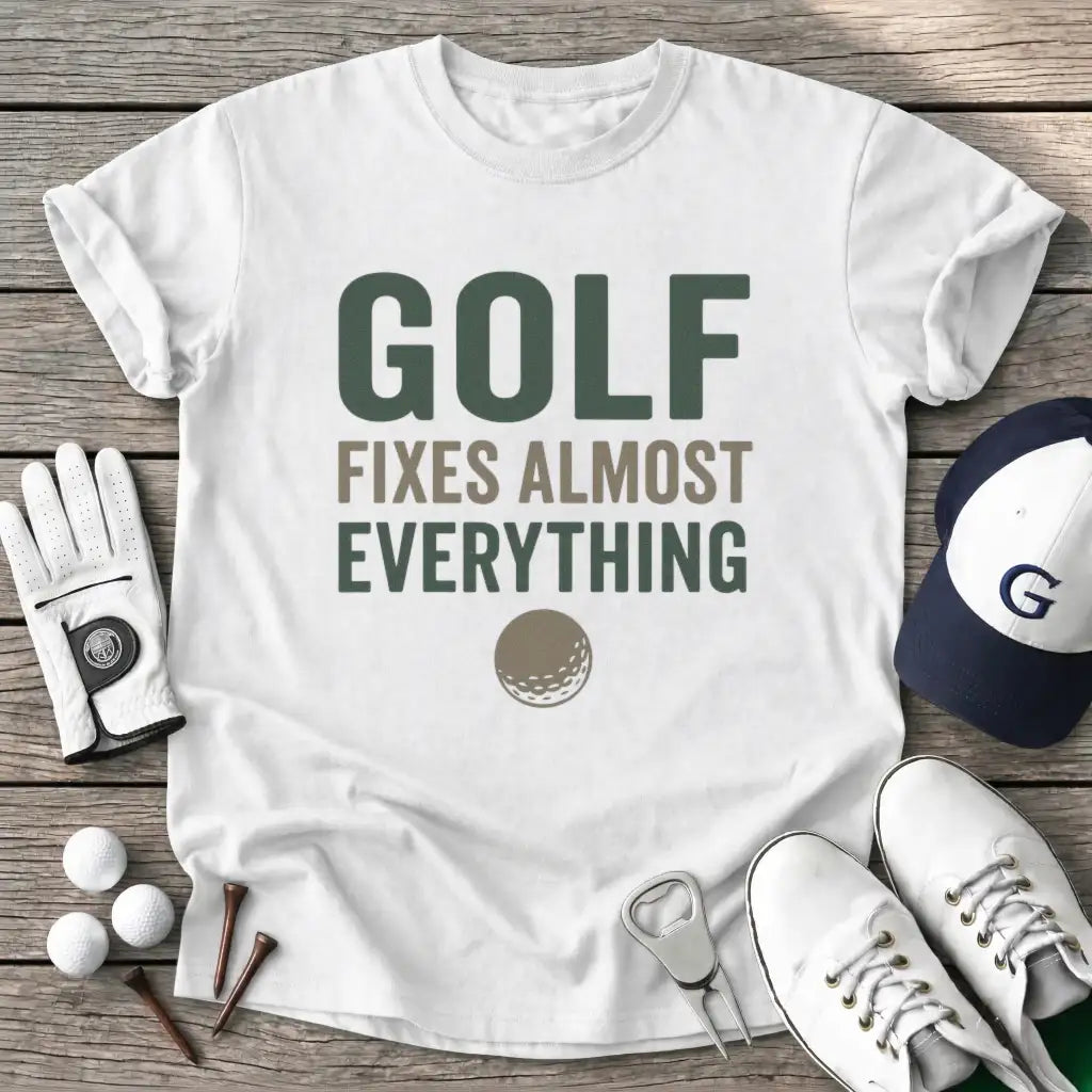 White / S Golf Fixes Almost T-Shirt