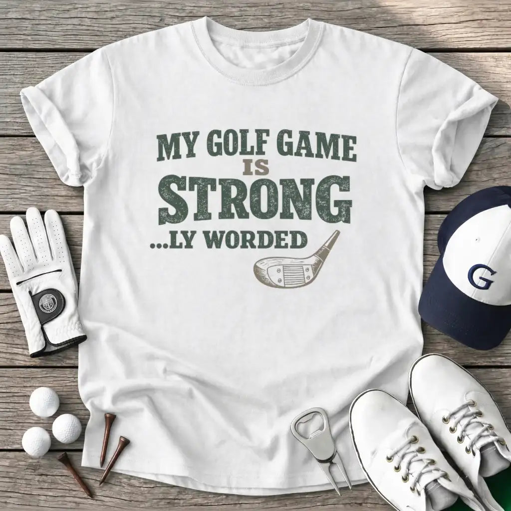 White / S Golf Game Strongly T-Shirt