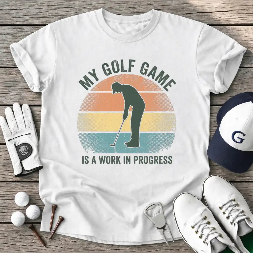 White / S Golf Game Work T-Shirt