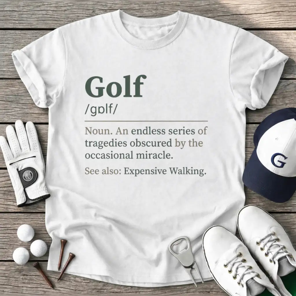 White / S Golf Glf Noun T-Shirt
