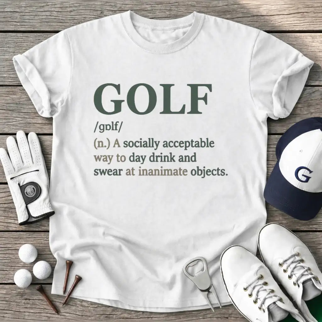 Golf Glf Socially T-Shirt in White