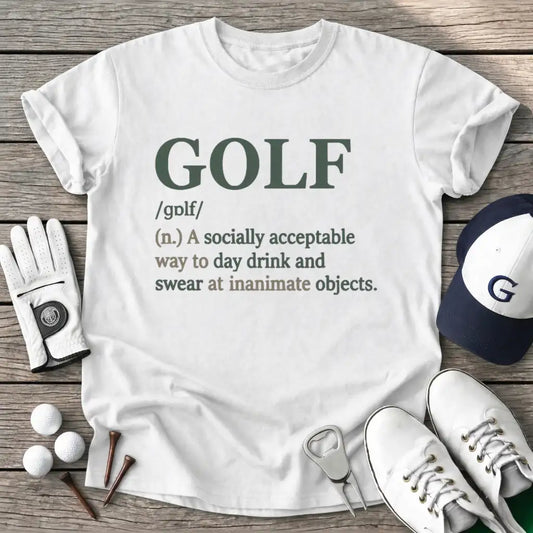 White / S Golf Glf Socially T-Shirt