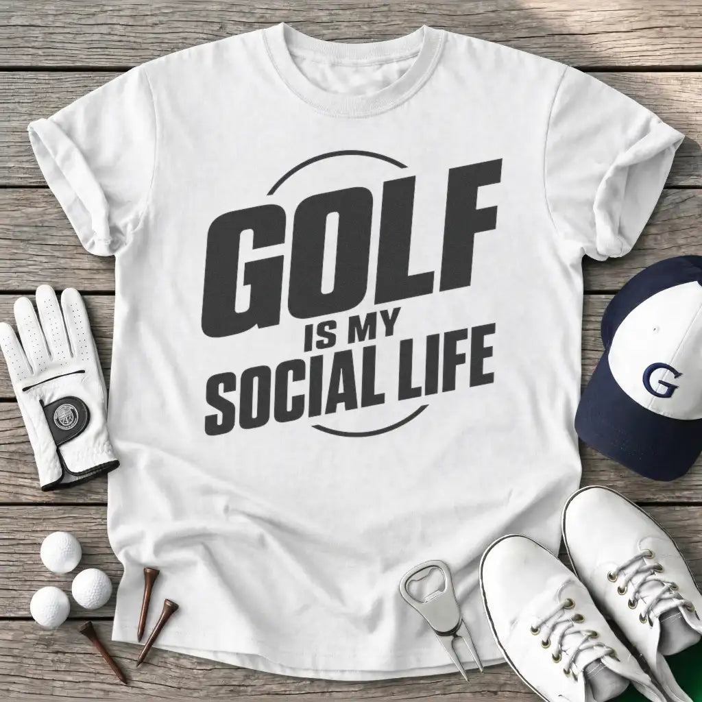 Golf Social Life T-Shirt in White