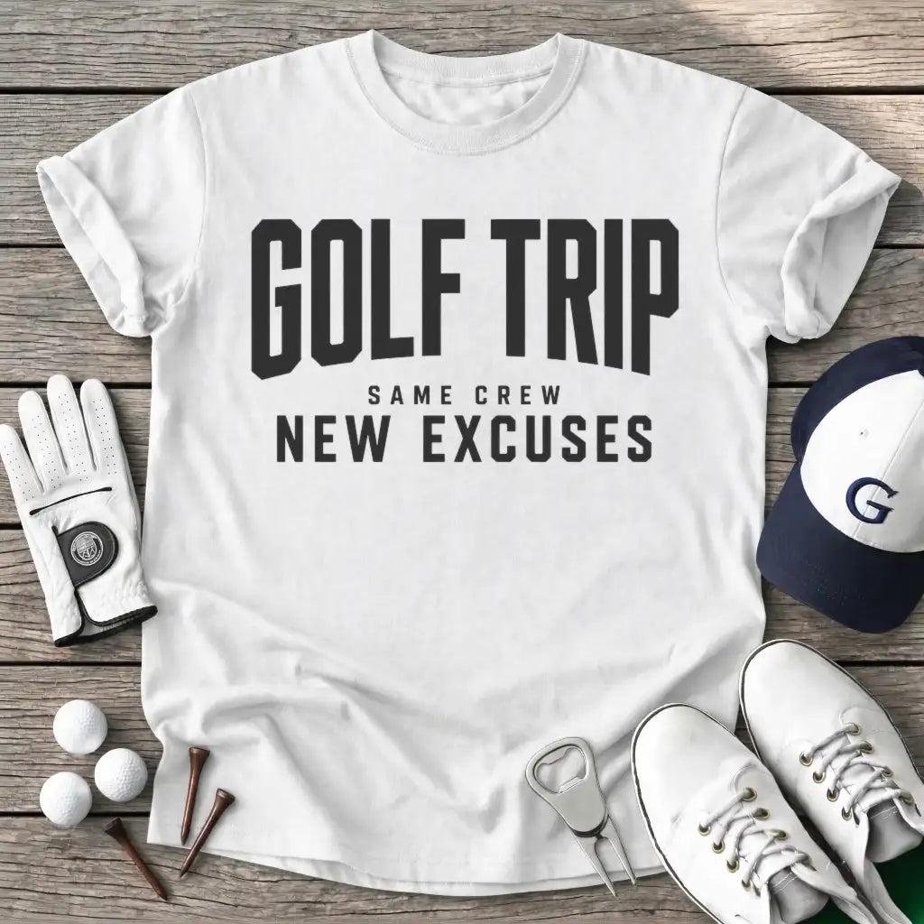 White / S Golf Trip Same Crew T-Shirt